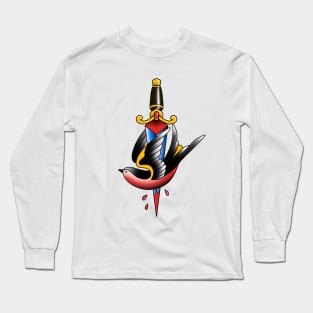 Swallow with dagger Long Sleeve T-Shirt